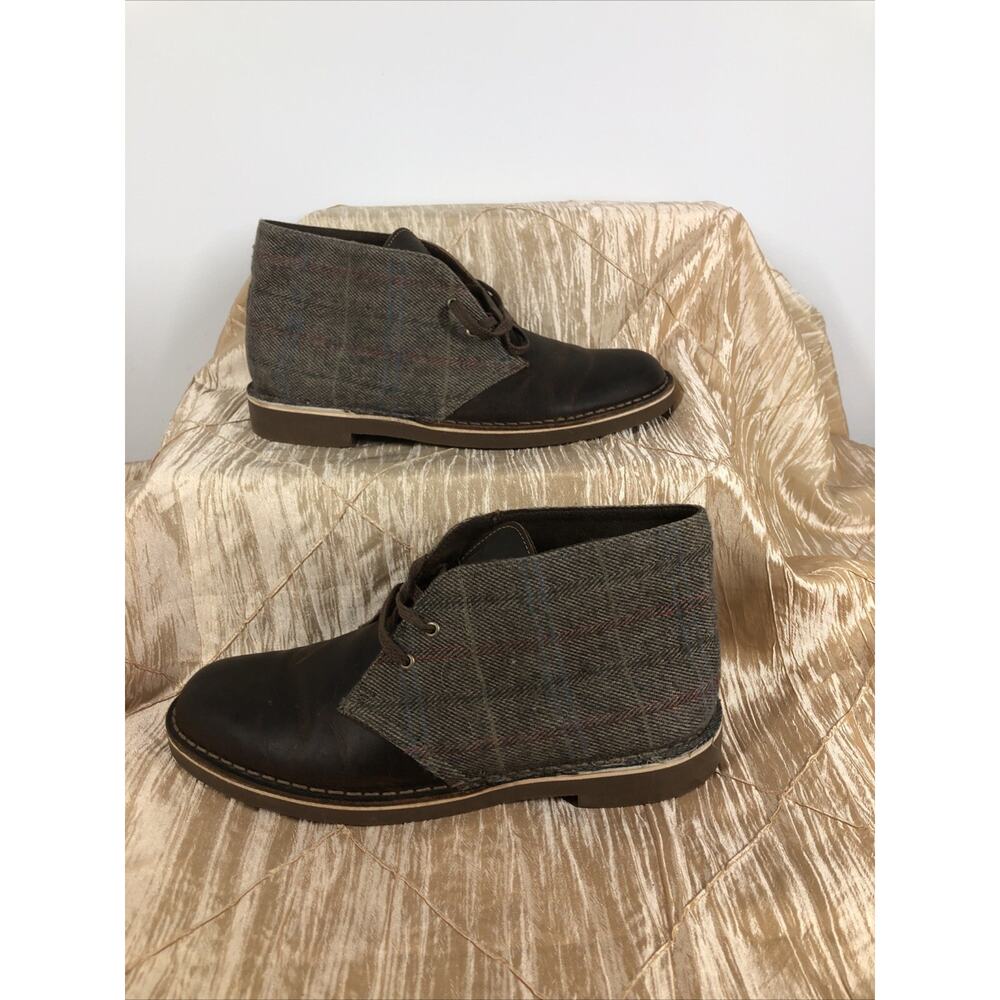Clarks Collection Chukka Boots Shoes Mens 8M US 41 EU UK 7 Brown Leather Felt